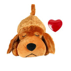 Peluche Cœur Câlin design Marron avec son cœur battant